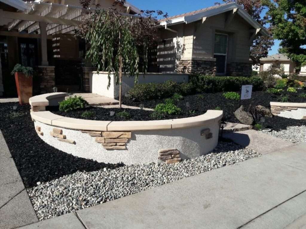 Retaining Wall and Landscape